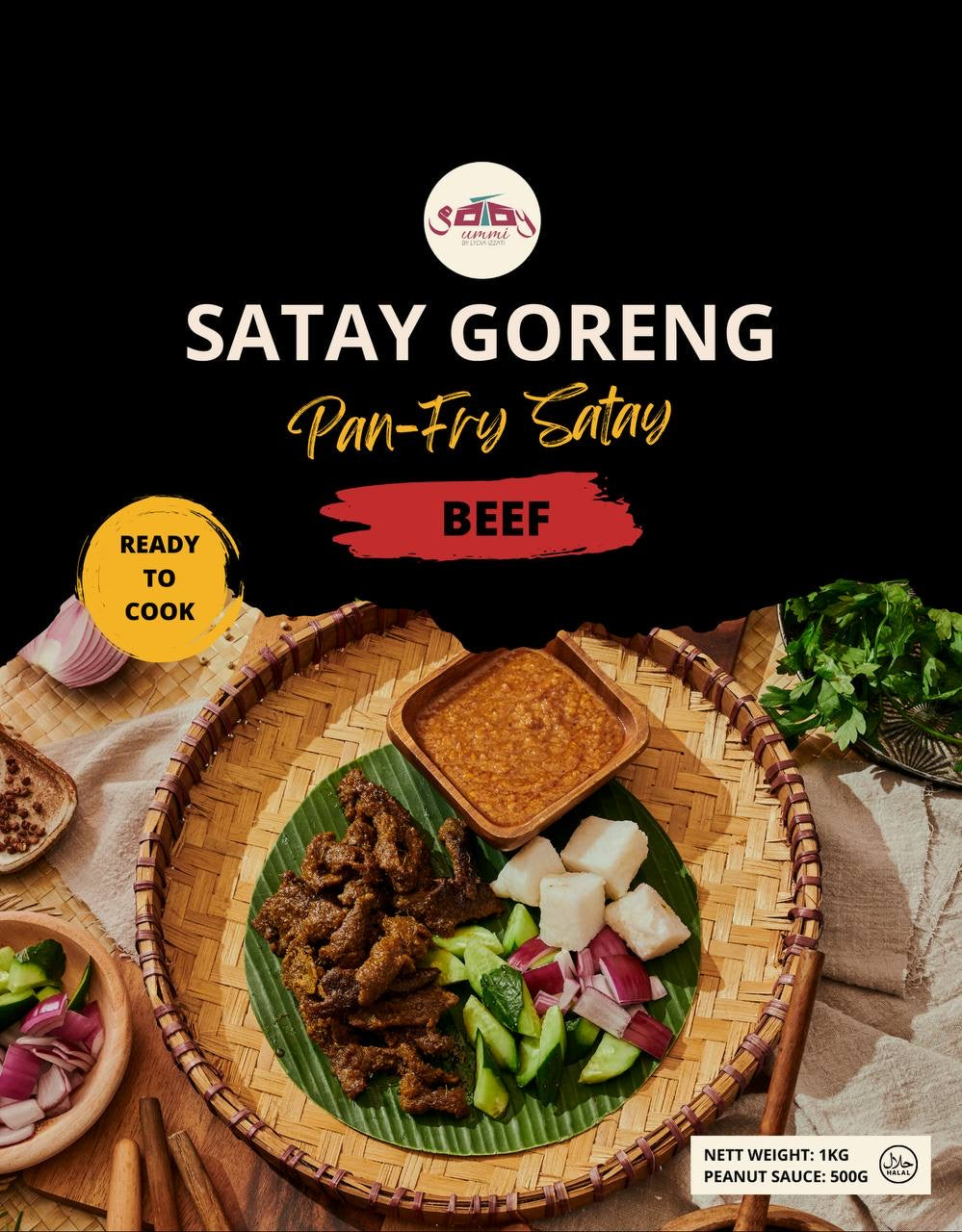 Frozen Satay Goreng - Beef (1KG)